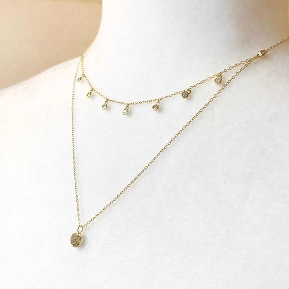 ✨Micro Pave Layered Neclace✨ - Picture 4 of 7